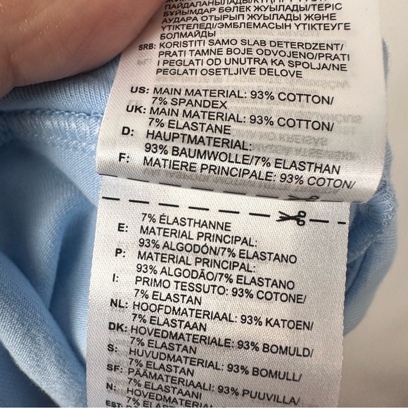 Adidas Athletic Full Length TREFOIL LOGO LEGGINGS Clear Sky Blue Size XS NWT - Picture 9 of 9